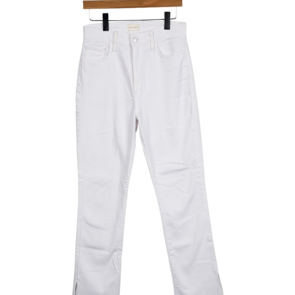 Favorite Daughter White Straight Leg Jeans